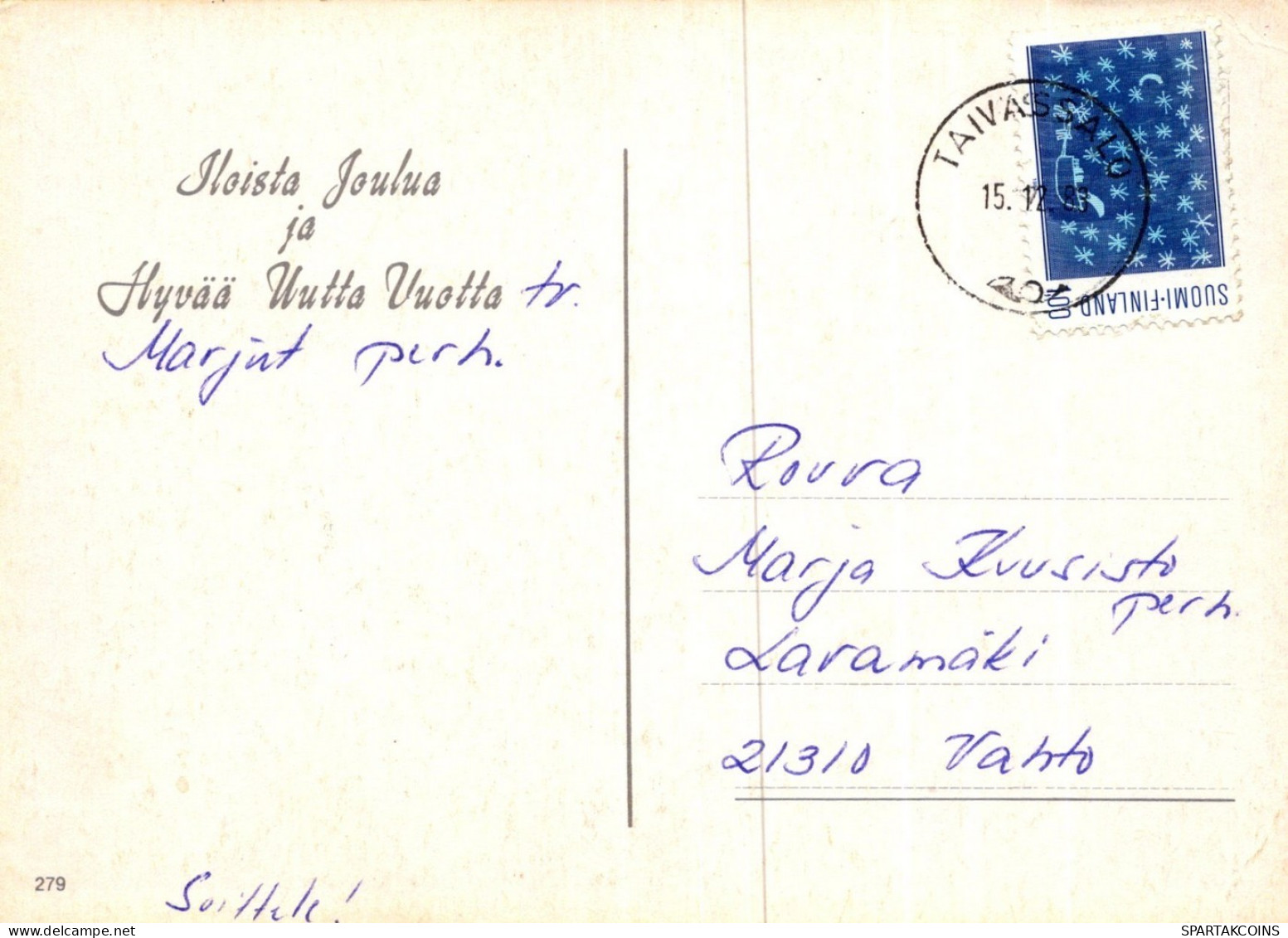 WEIHNACHTSMANN SANTA CLAUS ENGEL WEIHNACHTSFERIEN Vintage Postkarte CPSM #PAK771.DE - Santa Claus