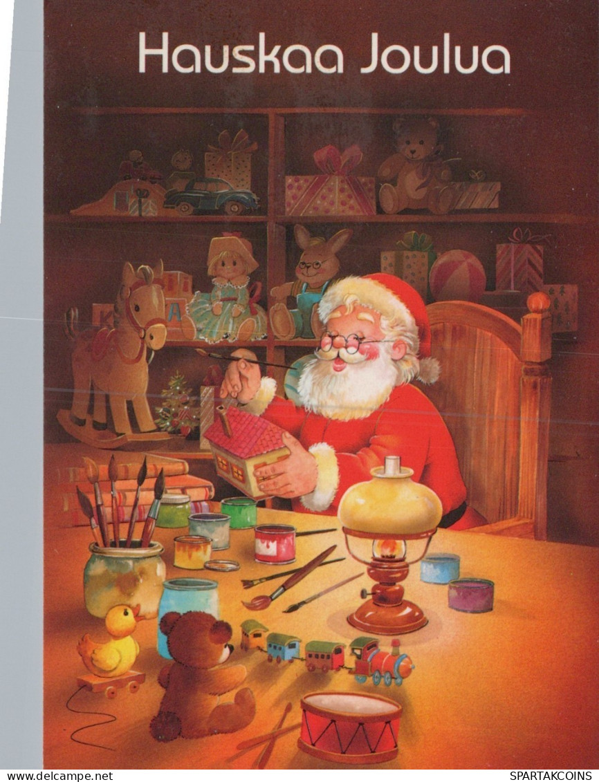 WEIHNACHTSMANN SANTA CLAUS WEIHNACHTSFERIEN Vintage Postkarte CPSM #PAK706.DE - Santa Claus