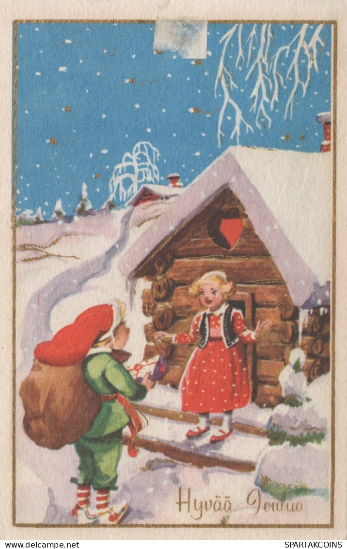 WEIHNACHTSMANN SANTA CLAUS WEIHNACHTSFERIEN Vintage Postkarte CPSMPF #PAJ460.DE - Santa Claus