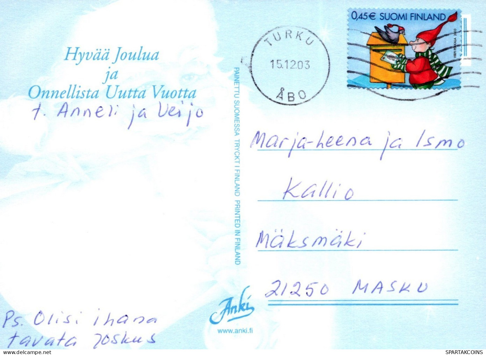 WEIHNACHTSMANN SANTA CLAUS WEIHNACHTSFERIEN Vintage Postkarte CPSM #PAJ735.DE - Santa Claus