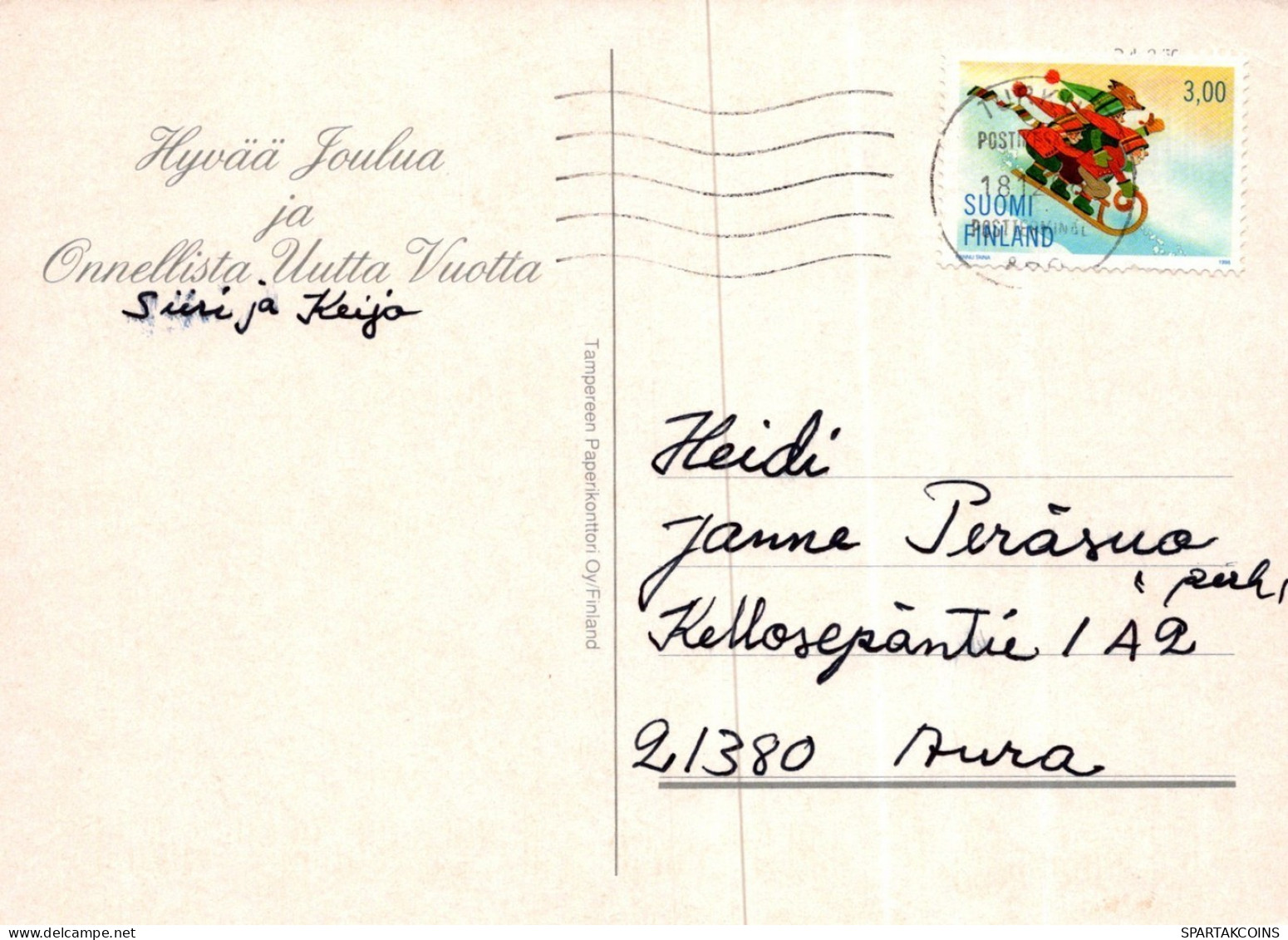 WEIHNACHTSMANN SANTA CLAUS WEIHNACHTSFERIEN Vintage Postkarte CPSM #PAK155.DE - Santa Claus