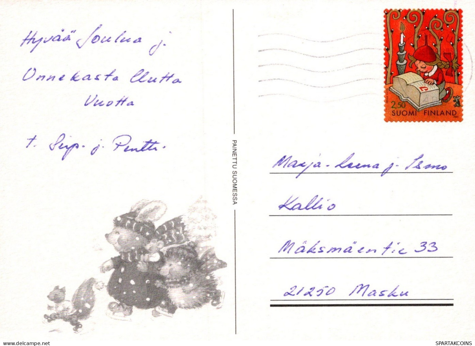 WEIHNACHTSMANN SANTA CLAUS WEIHNACHTSFERIEN Vintage Postkarte CPSM #PAJ528.DE - Santa Claus