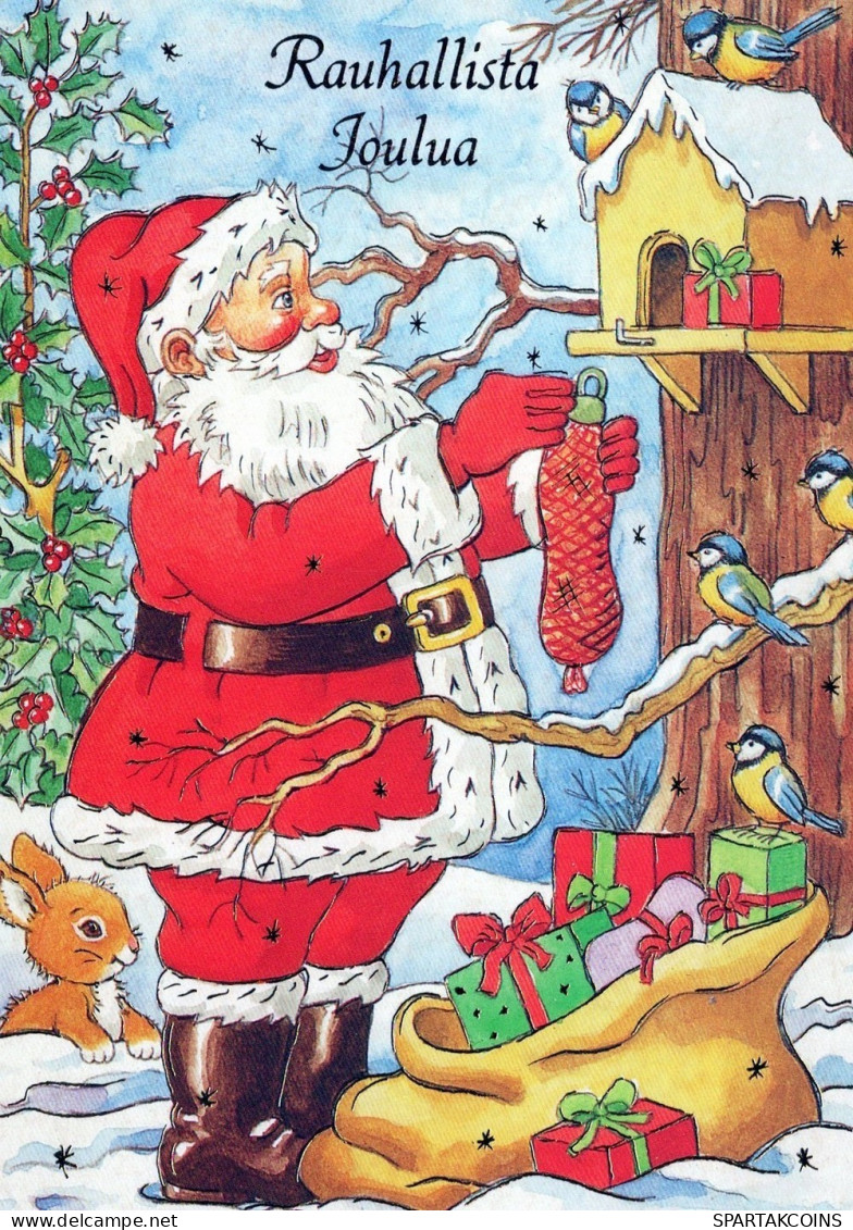 WEIHNACHTSMANN SANTA CLAUS WEIHNACHTSFERIEN Vintage Postkarte CPSM #PAJ594.DE - Santa Claus