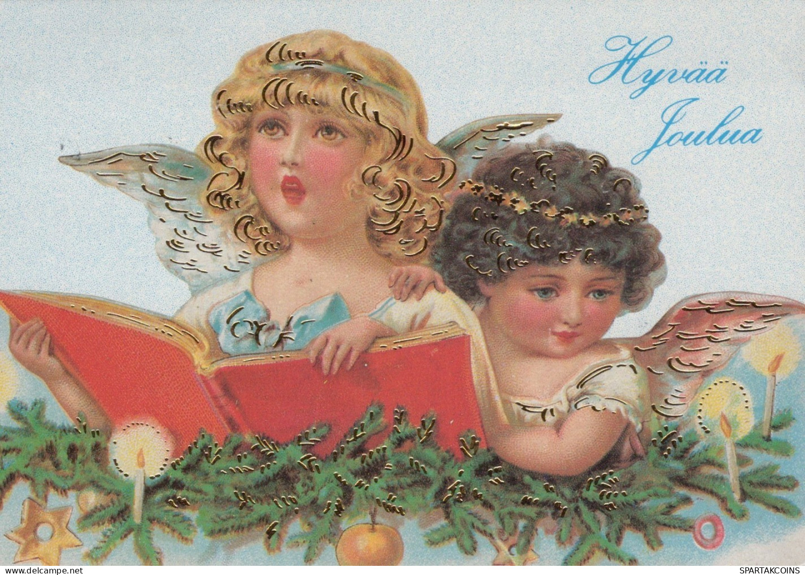 ENGEL WEIHNACHTSFERIEN Feiern & Feste Vintage Ansichtskarte Postkarte CPSM #PAH064.DE - Engel