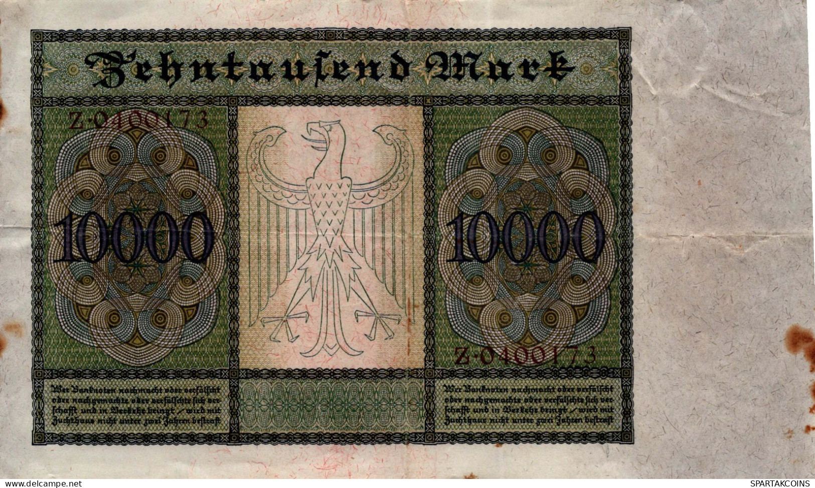 10000 MARK 1922 Stadt BERLIN DEUTSCHLAND Papiergeld Banknote #PL158 - [11] Emissions Locales
