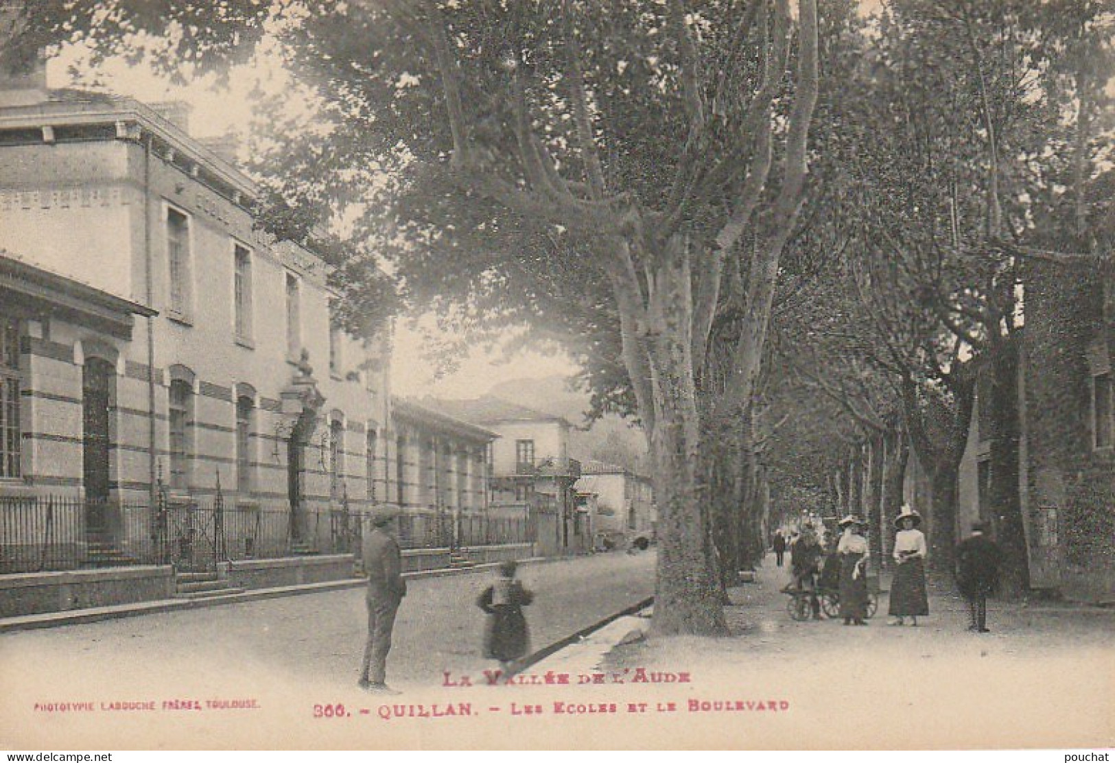 OP 18-(11) QUILLAN - LES ECOLES ET LE BOULEVARD  - 2 SCANS - Otros & Sin Clasificación