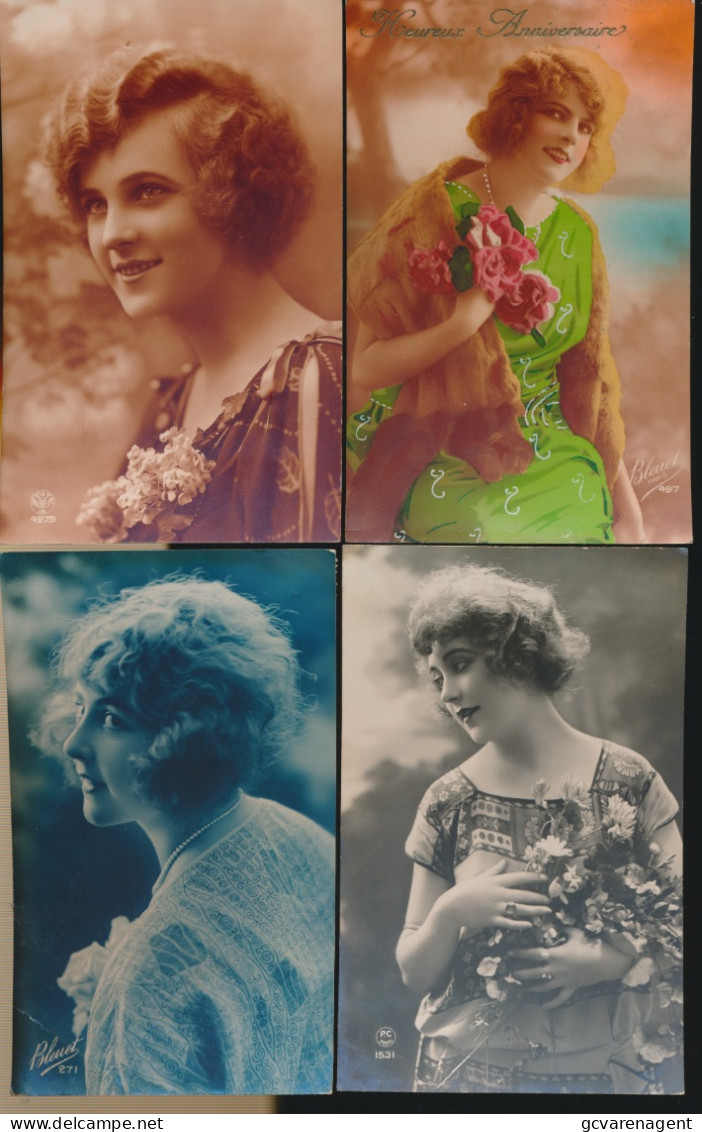 LOT VAN 40  FOTO KAARTEN MET  VROUWEN      ZIE AFBEELDINGEN ( LOT 2 )