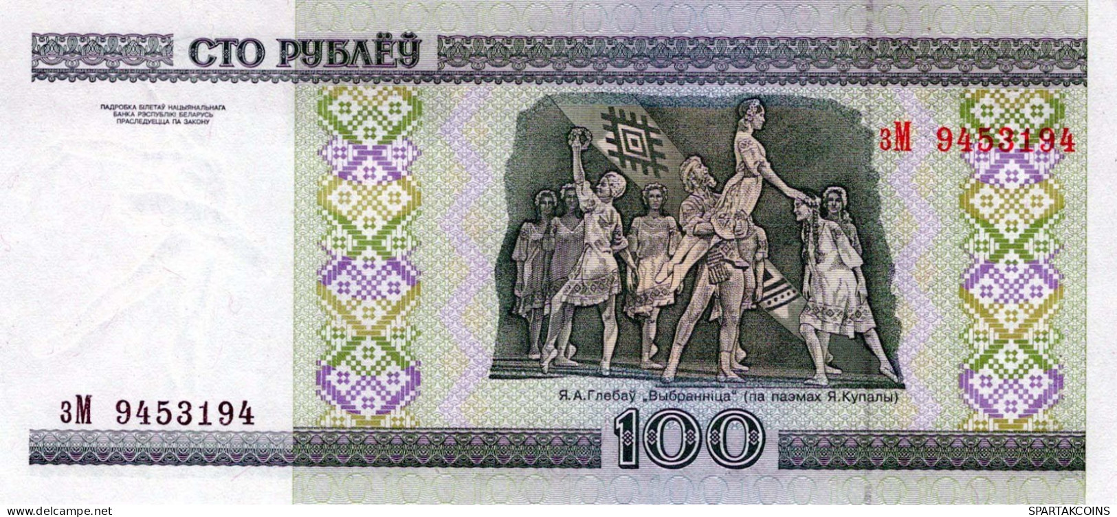 100 RUBLES 2000 BELARUS Papiergeld Banknote #PJ307 - Lokale Ausgaben