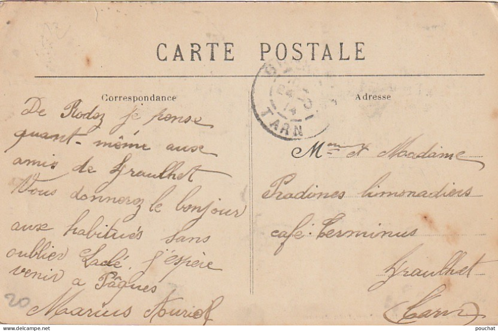 OP 20-(12) UN BONJOUR DE RODEZ - CARTE FANTAISIE LETTRES MULTIVUES - 2 SCANS - Rodez