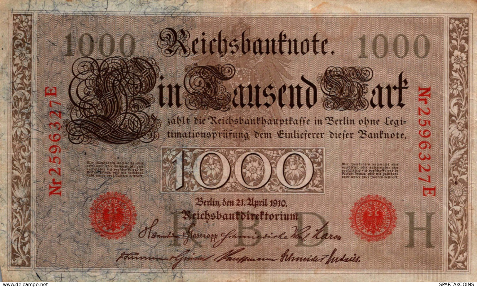 1000 MARK 1910 DEUTSCHLAND Papiergeld Banknote #PL270 - [11] Emisiones Locales
