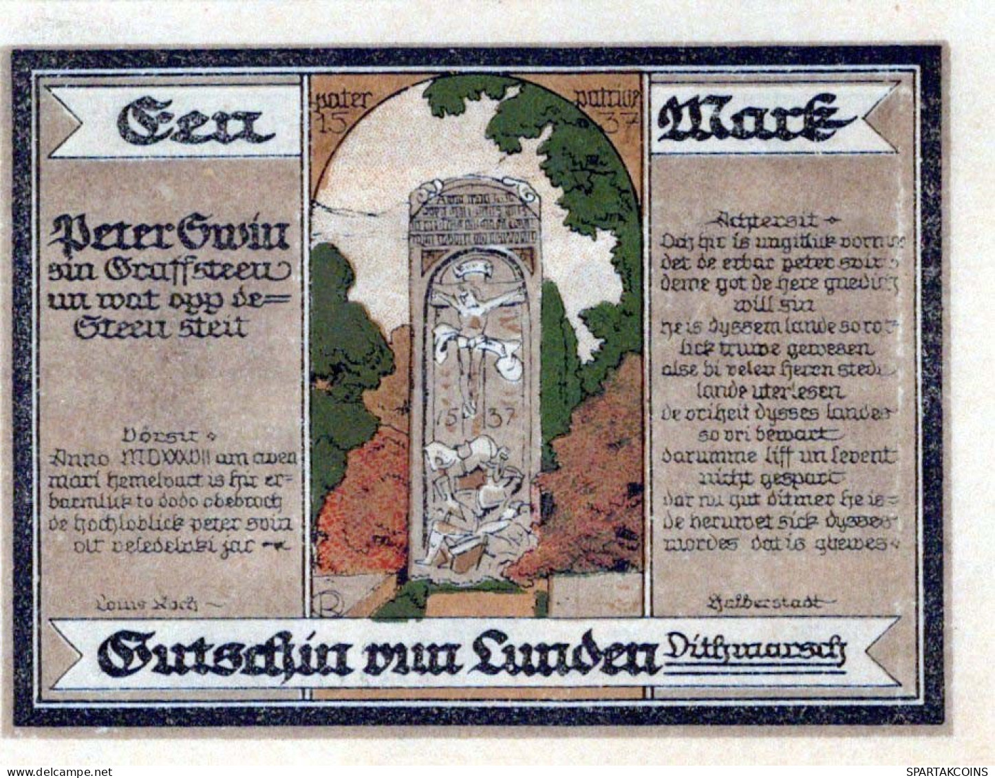 100 PFENNIG 1921 Stadt LUNDEN Schleswig-Holstein UNC DEUTSCHLAND Notgeld #PC659 - [11] Emisiones Locales