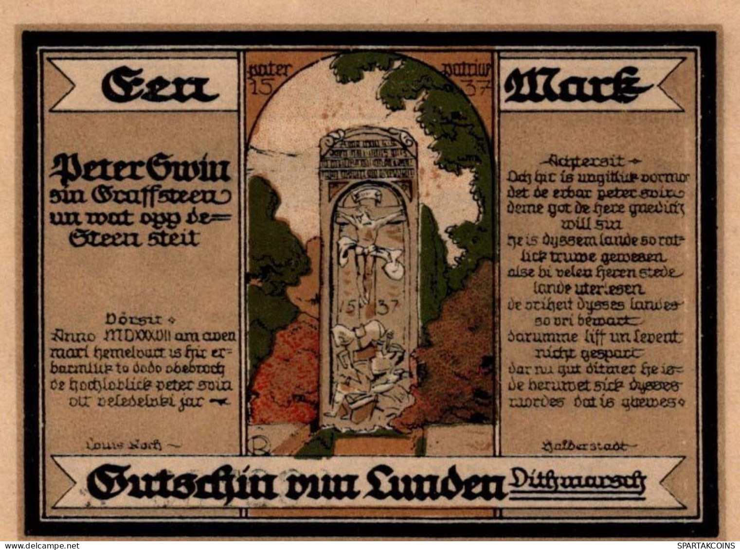 100 PFENNIG 1921 Stadt LUNDEN Schleswig-Holstein UNC DEUTSCHLAND Notgeld #PI088 - [11] Local Banknote Issues