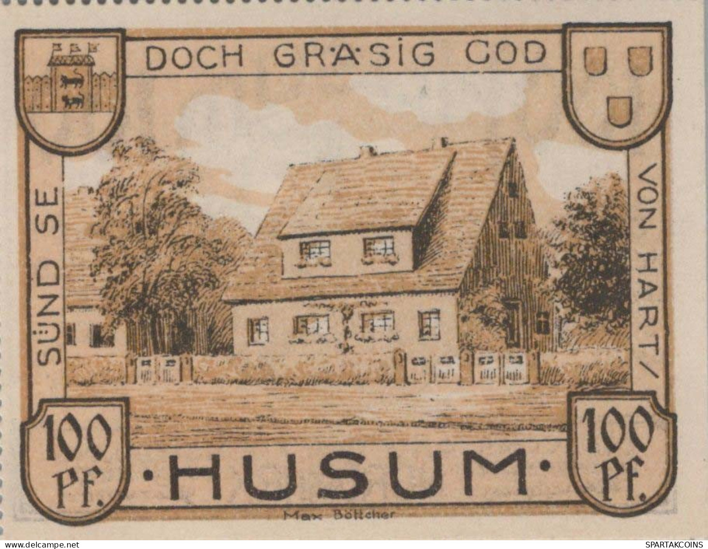 100 PFENNIG 1921 Stadt HUSUM Schleswig-Holstein UNC DEUTSCHLAND Notgeld #PI816 - [11] Local Banknote Issues