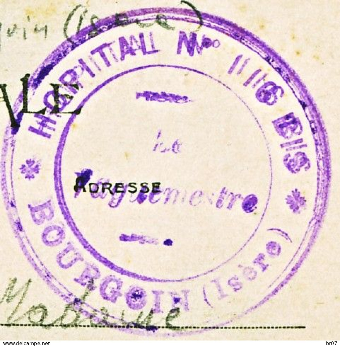 ISERE HOPITAL N°116BIS DE BOURGOIN ( ISERE ) 1917 ( BENEVOLE ) - 1. Weltkrieg 1914-1918