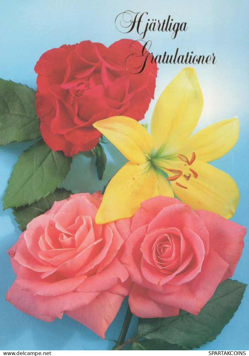 FLORES Vintage Tarjeta Postal CPSM #PAR912.ES - Flowers