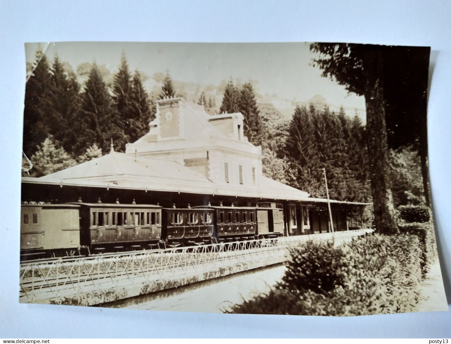 Plombières Les Bains - Gare Et Train - Photo Originale Ancienne - TBE - Orte