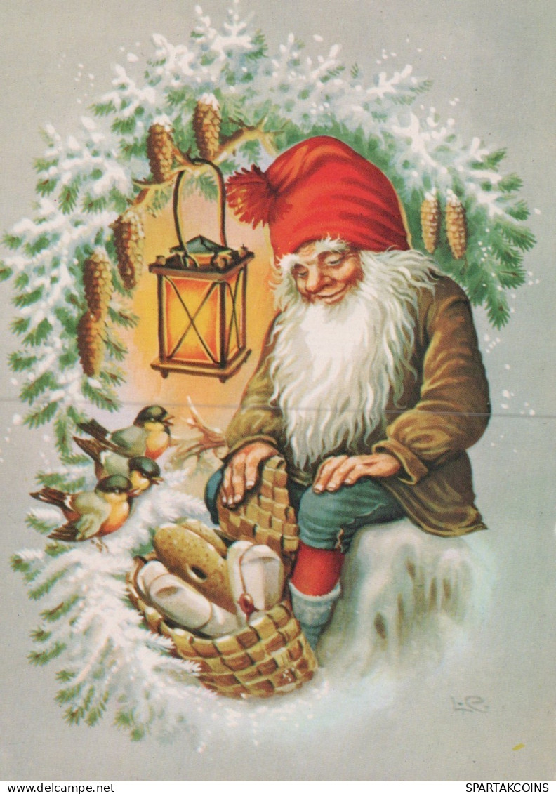 PAPÁ NOEL NAVIDAD Fiesta Vintage Tarjeta Postal CPSM #PAK983.ES - Santa Claus