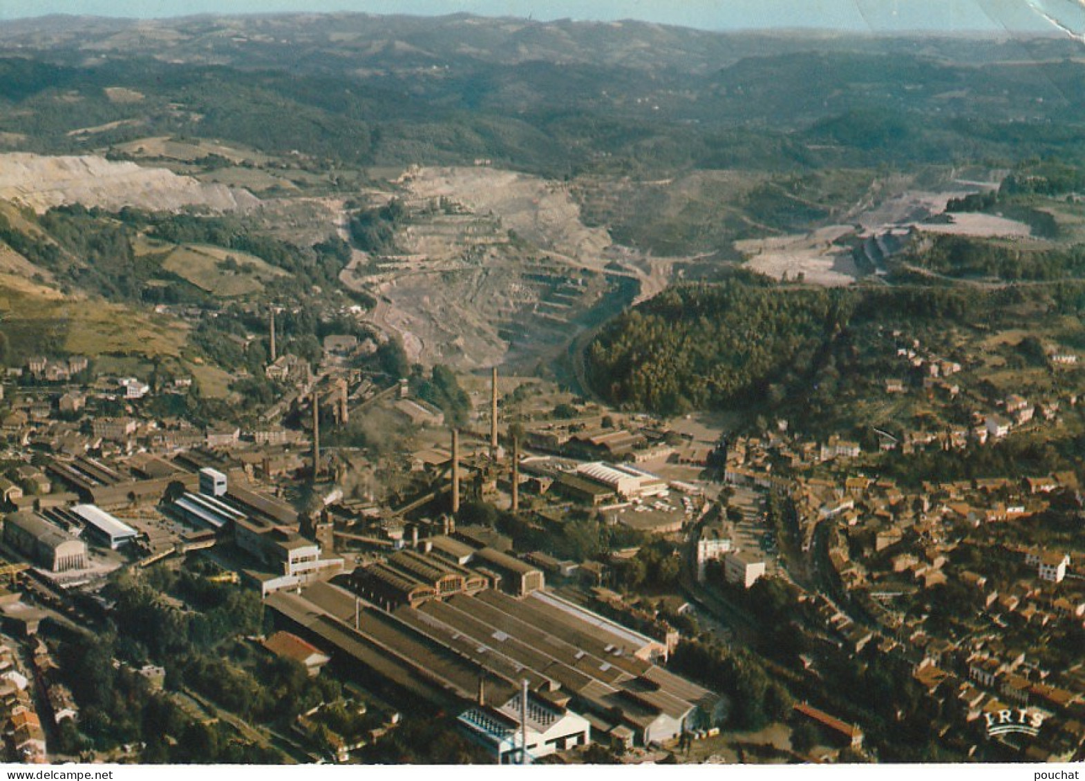 OP 21-(12) DECAZEVILLE - MINE " LA DECOUVERTE " - VUE AERIENNE - CARTE COULEURS  - 2 SCANS - Decazeville