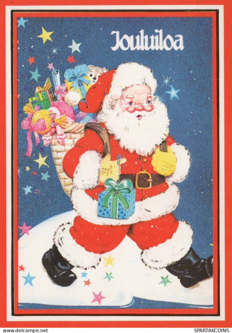PAPÁ NOEL NAVIDAD Fiesta Vintage Tarjeta Postal CPSM #PAJ526.ES - Santa Claus