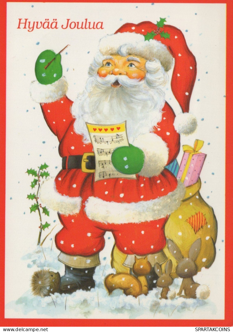 PAPÁ NOEL NAVIDAD Fiesta Vintage Tarjeta Postal CPSM #PAJ592.ES - Santa Claus