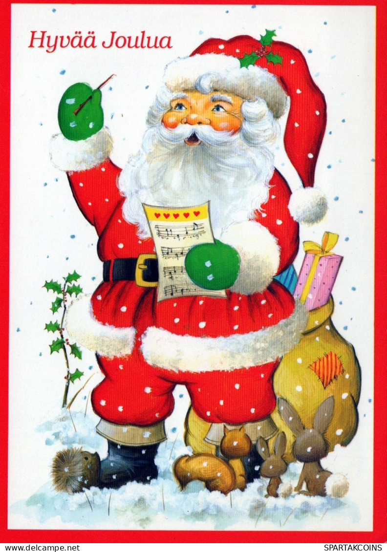 PAPÁ NOEL NAVIDAD Fiesta Vintage Tarjeta Postal CPSM #PAJ592.ES - Santa Claus