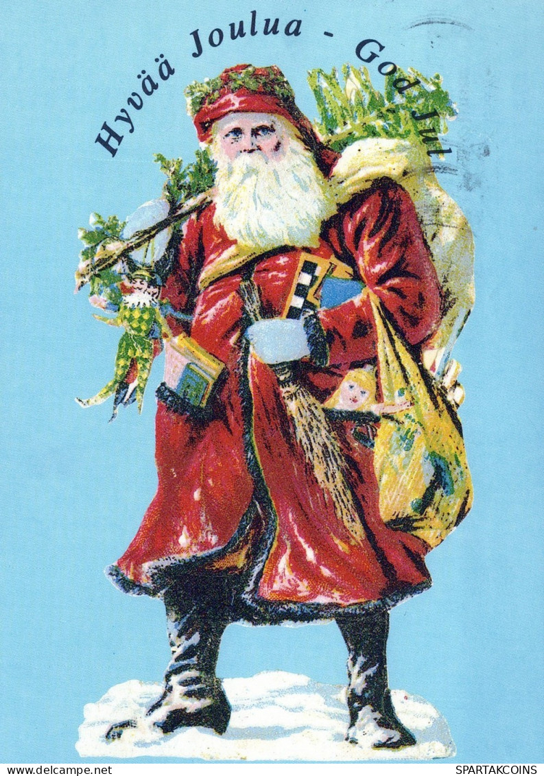 PAPÁ NOEL NAVIDAD Fiesta Vintage Tarjeta Postal CPSM #PAJ661.ES - Santa Claus