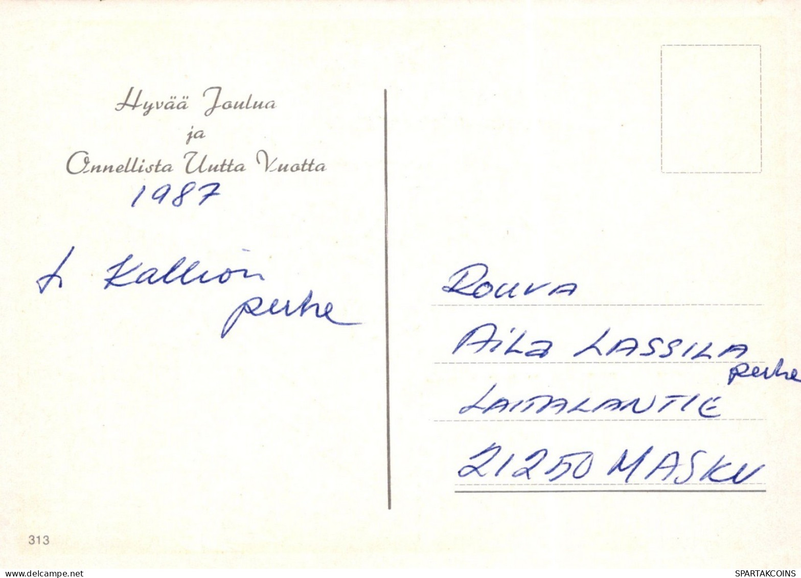 ÁNGEL NAVIDAD Vintage Tarjeta Postal CPSM #PAH815.ES - Anges