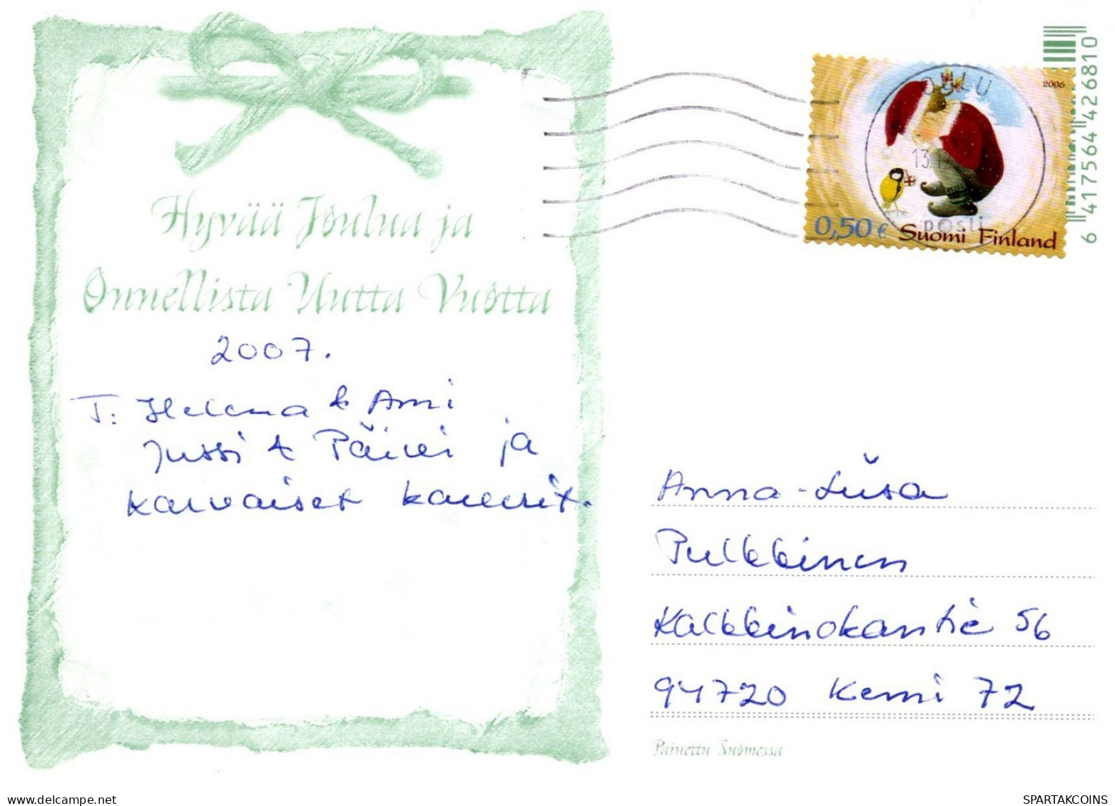 ÁNGEL NAVIDAD Vintage Tarjeta Postal CPSM #PAH573.ES - Anges