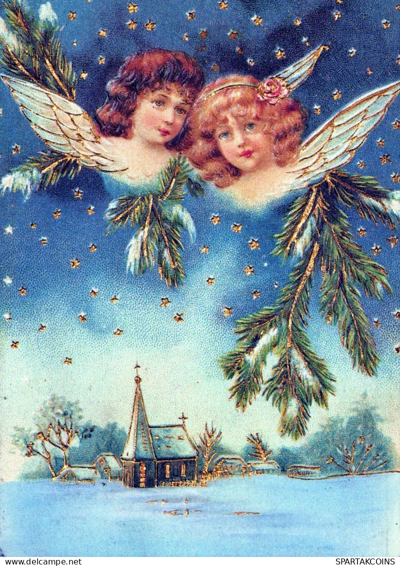 ÁNGEL NAVIDAD Vintage Tarjeta Postal CPSM #PAH875.ES - Anges