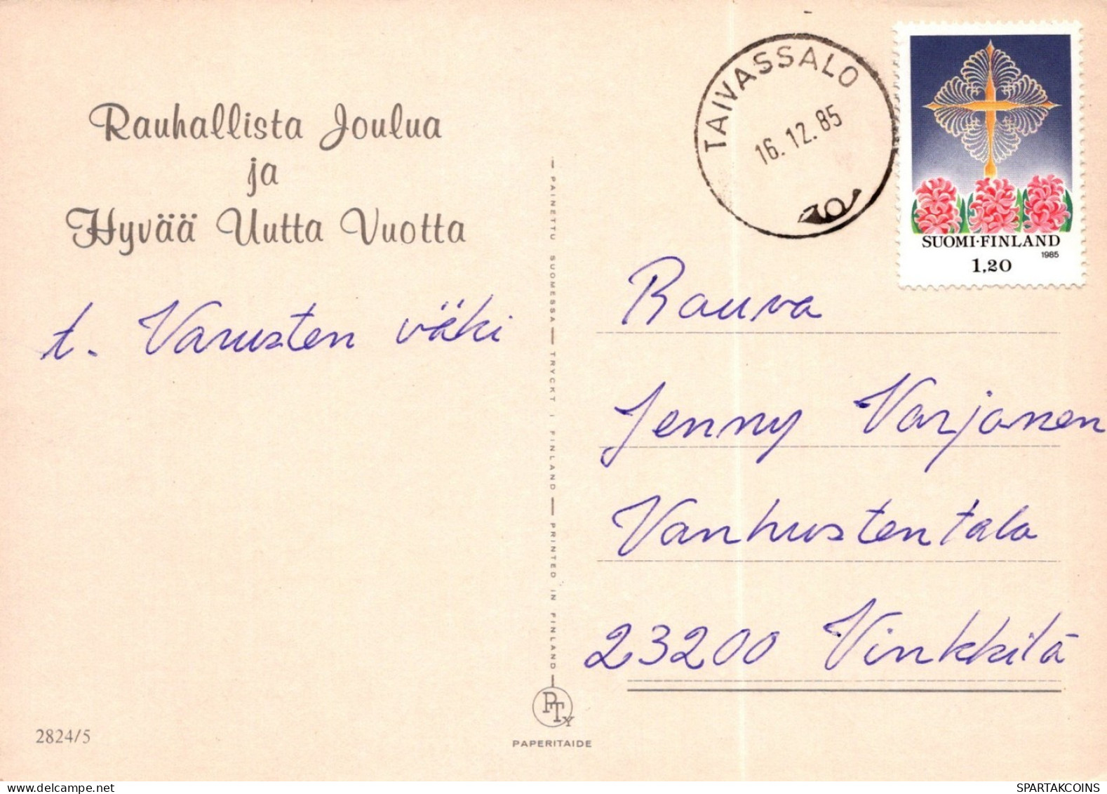 ÁNGEL NAVIDAD Vintage Tarjeta Postal CPSM #PAH633.ES - Anges