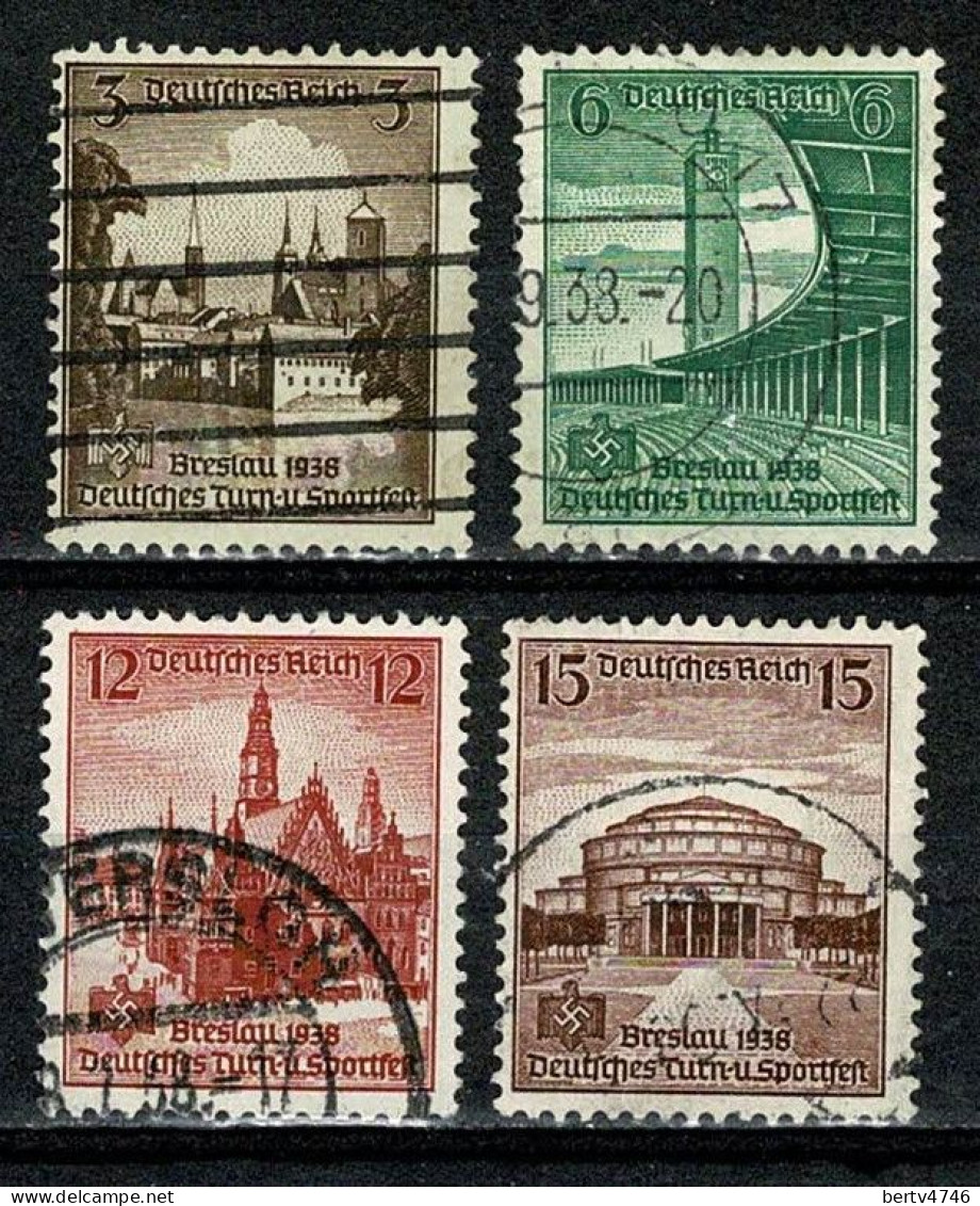 DR 1938  Mi. 665/68 (o)  Yv. 608/11 (o) (2 Scans) - Gebraucht