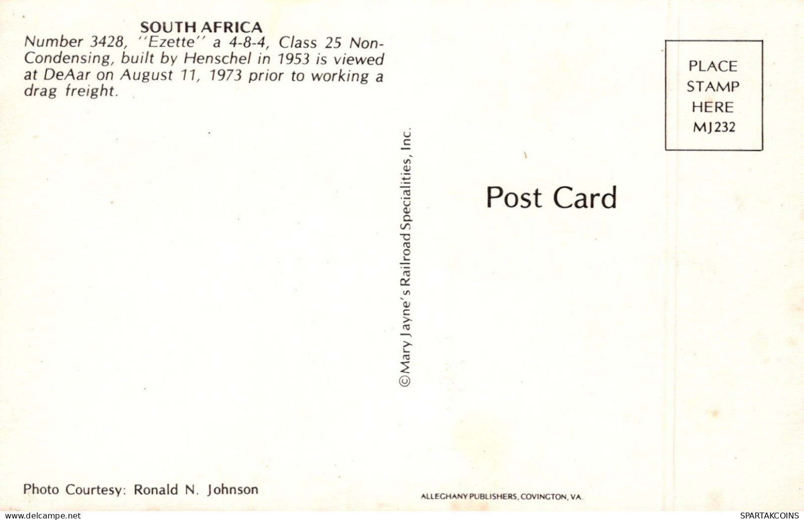 TREN TRANSPORTE Ferroviario Vintage Tarjeta Postal CPSMF #PAA394.ES - Treinen