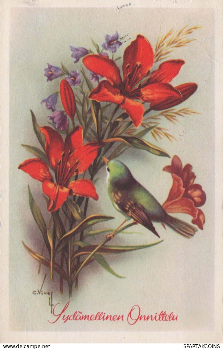 FLOWERS Vintage Ansichtskarte Postkarte CPSMPF #PKG100.DE - Flowers