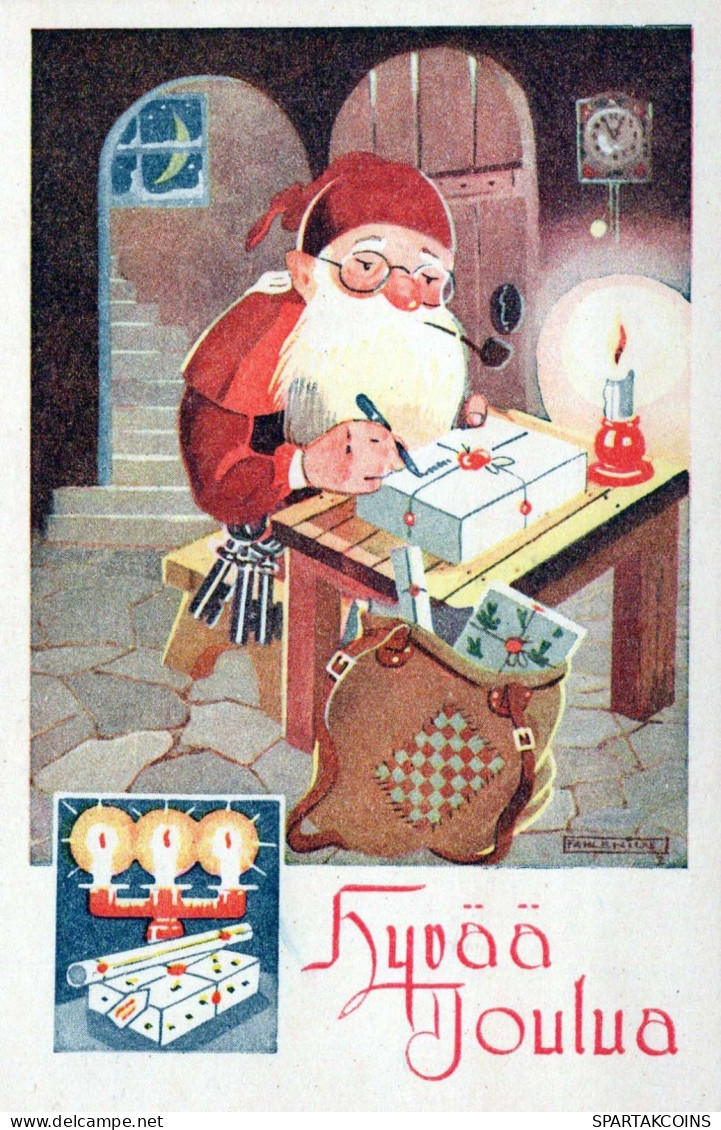 WEIHNACHTSMANN SANTA CLAUS Neujahr Weihnachten Vintage Ansichtskarte Postkarte CPSMPF #PKG342.DE - Santa Claus