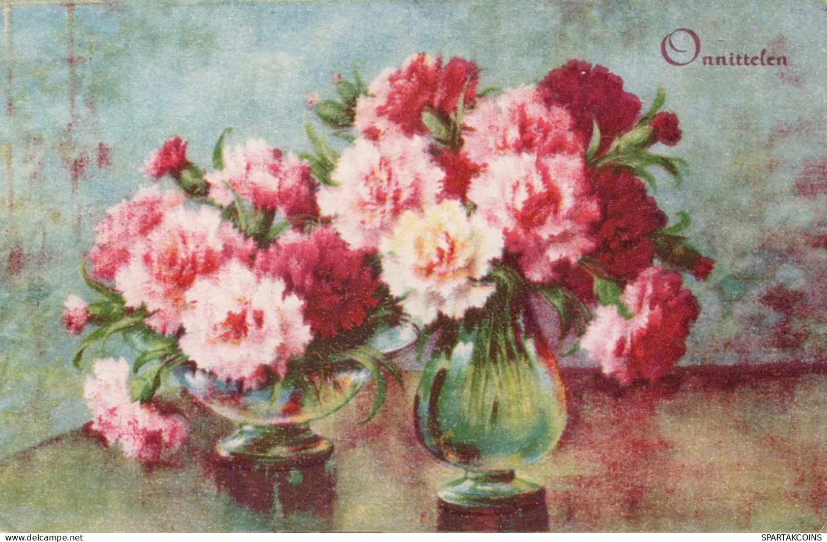FLOWERS Vintage Ansichtskarte Postkarte CPA #PKE556.DE - Fleurs