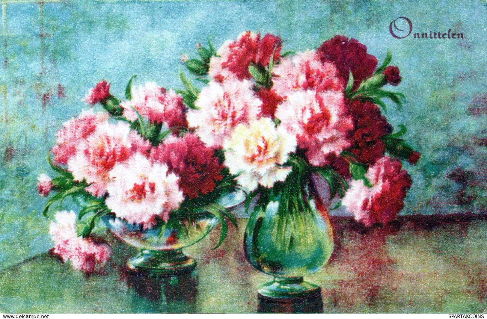 FLOWERS Vintage Ansichtskarte Postkarte CPA #PKE556.DE - Fleurs