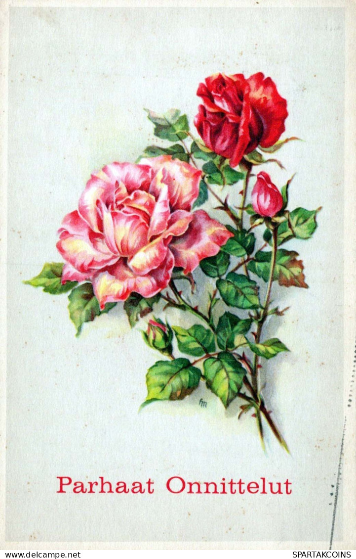 FLOWERS Vintage Ansichtskarte Postkarte CPA #PKE617.DE - Fleurs