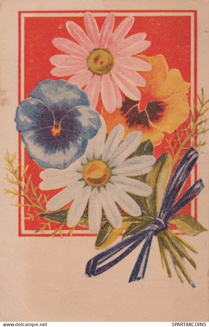 FLOWERS Vintage Ansichtskarte Postkarte CPA #PKE738.DE - Flowers