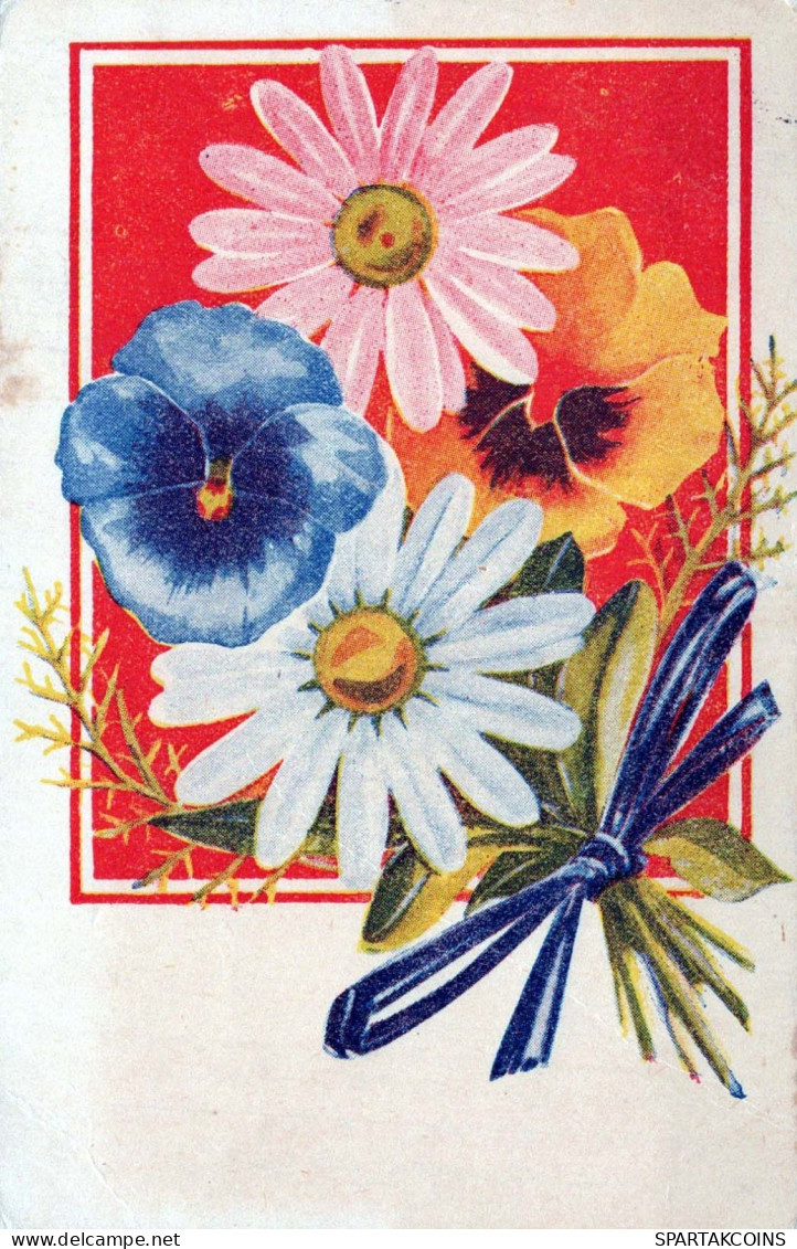 FLOWERS Vintage Ansichtskarte Postkarte CPA #PKE738.DE - Bloemen