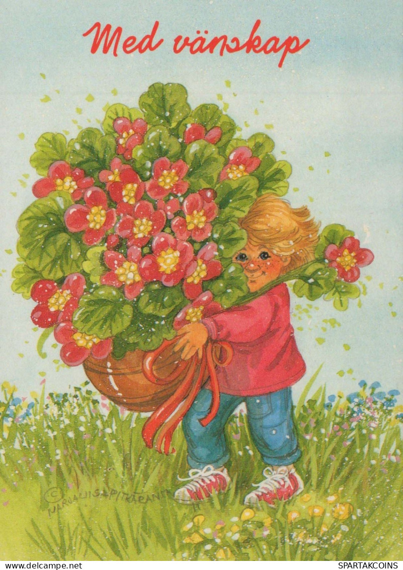 FLOWERS Vintage Ansichtskarte Postkarte CPSM #PBZ502.DE - Blumen