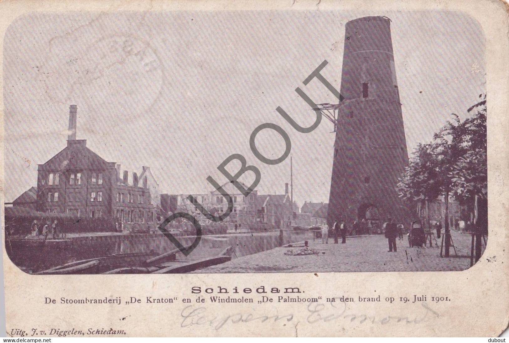 Postkaart - Carte Postale - Schiedam - Stoombranderij De Kraton En Windmolen De Palmboom (C5882) - Schiedam