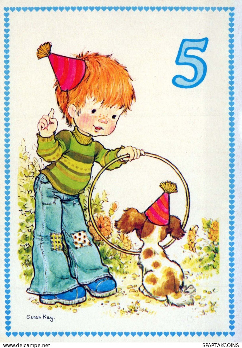 ALLES GUTE ZUM GEBURTSTAG 5 Jährige JUNGE KINDER Vintage Postal CPSM #PBT986.DE - Geburtstag