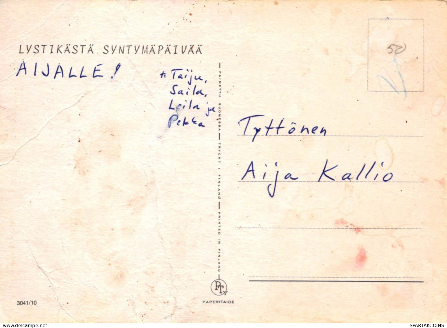 ALLES GUTE ZUM GEBURTSTAG 6 Jährige MÄDCHEN KINDER Vintage Postal CPSM #PBT803.DE - Birthday