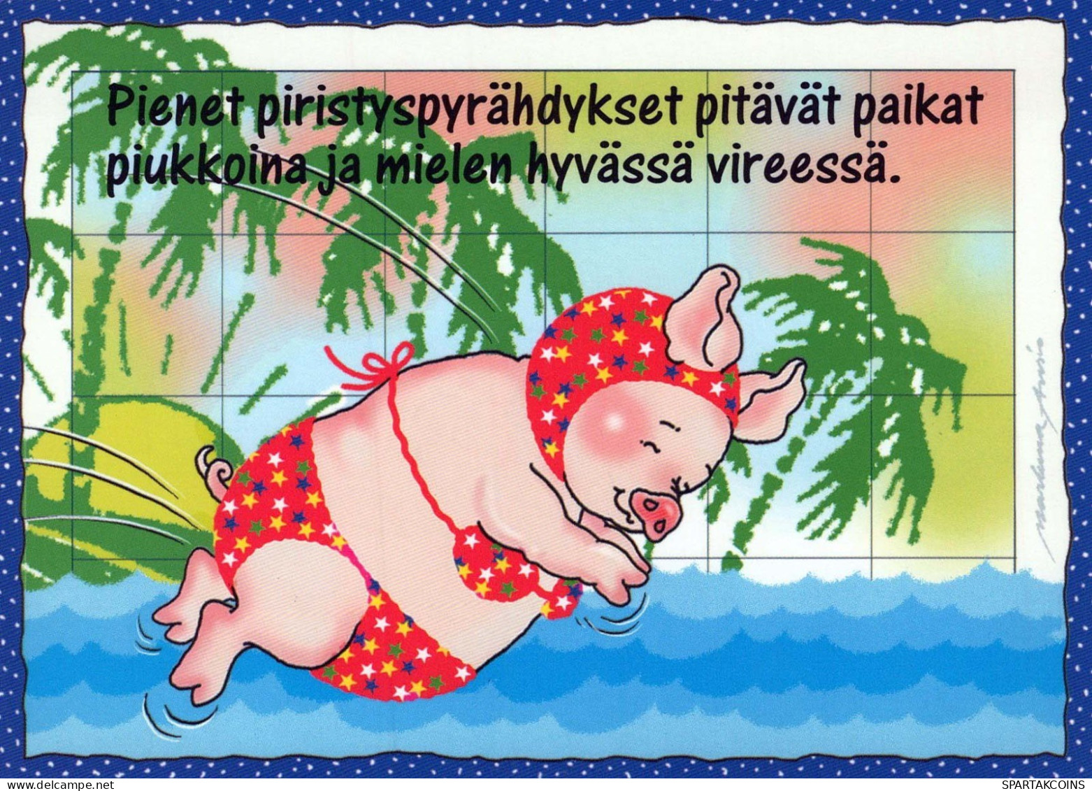 PIGS Tier Vintage Ansichtskarte Postkarte CPSM #PBR745.DE - Varkens