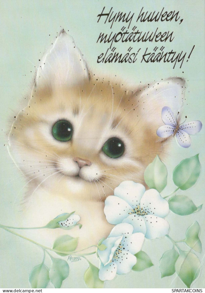 KATZE MIEZEKATZE Tier Vintage Ansichtskarte Postkarte CPSM #PBR029.DE - Chats