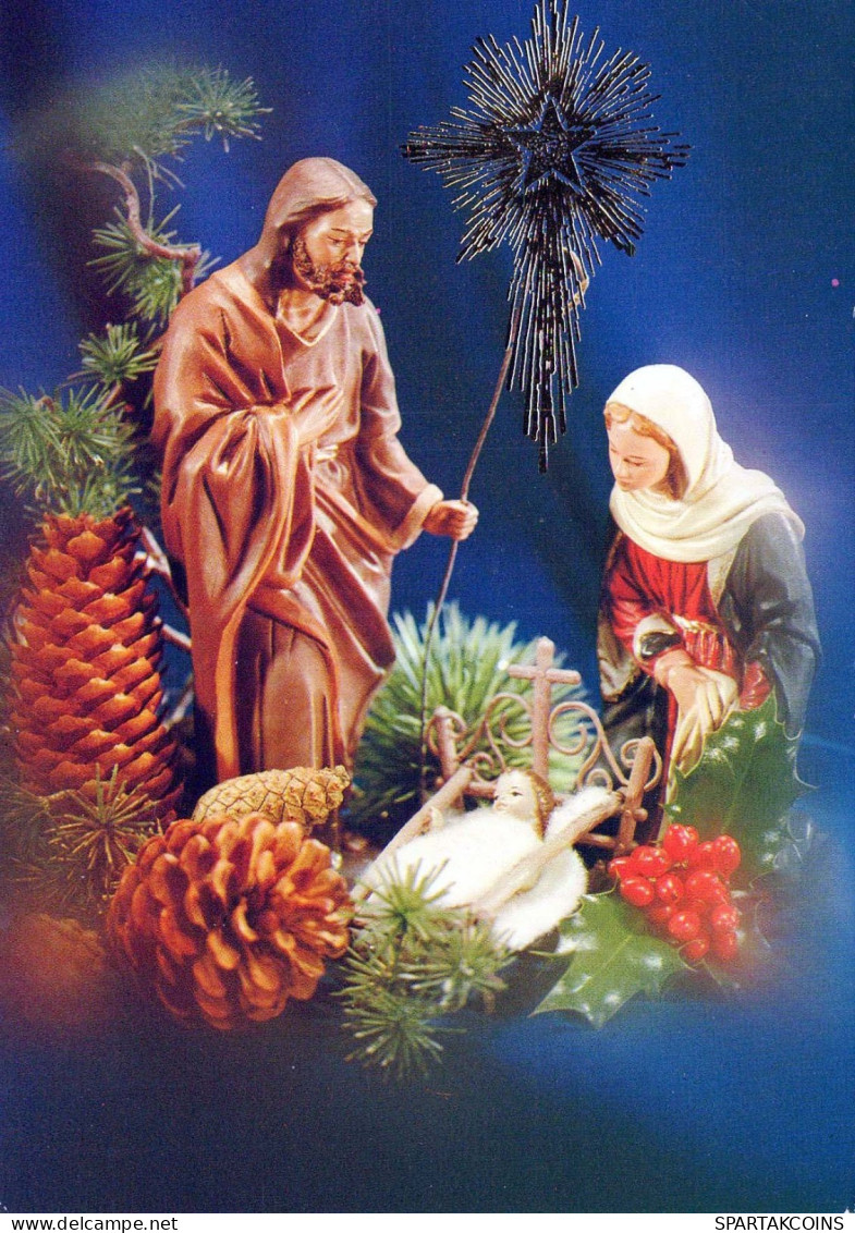 Jungfrau Maria Madonna Jesuskind Weihnachten Religion Vintage Ansichtskarte Postkarte CPSM #PBP997.DE - Vergine Maria E Madonne