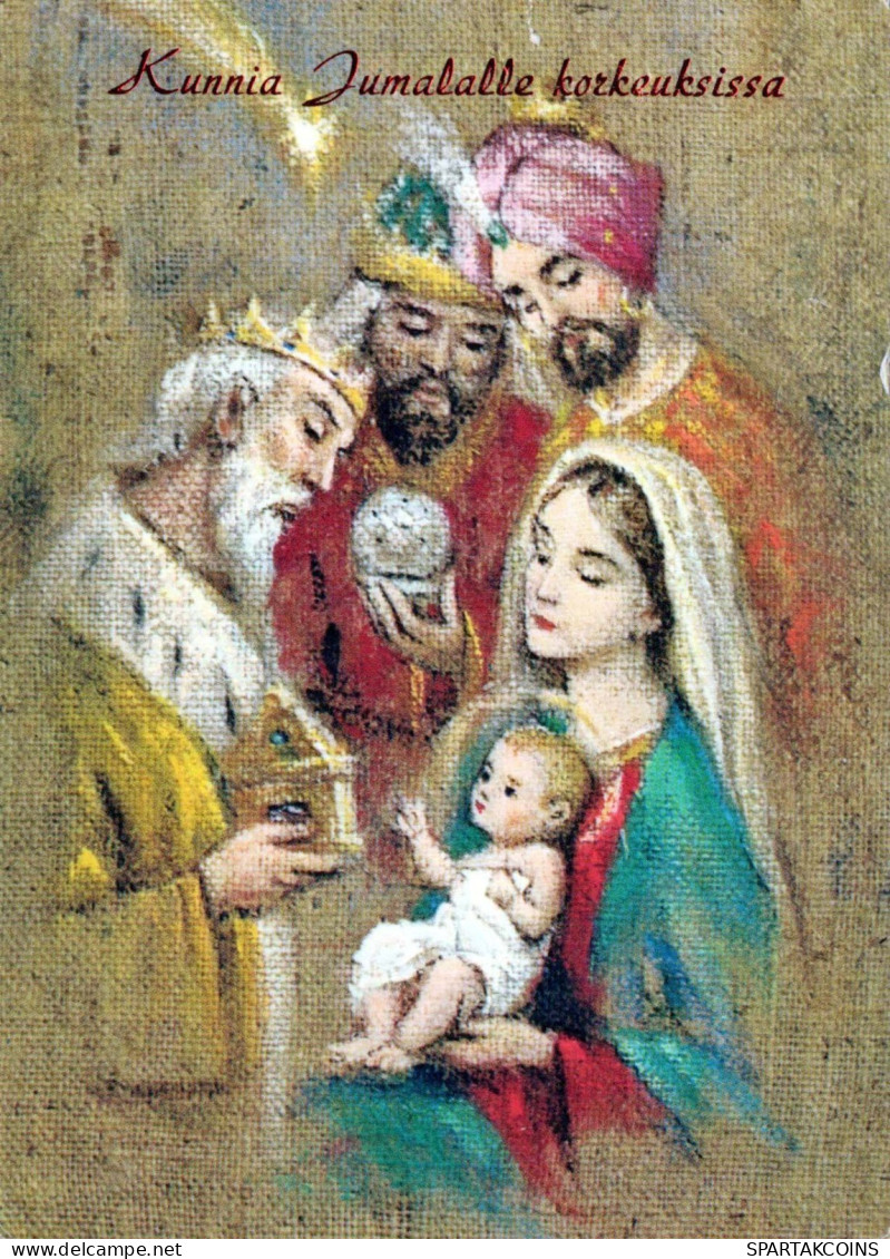 Jungfrau Maria Madonna Jesuskind Weihnachten Religion Vintage Ansichtskarte Postkarte CPSM #PBP803.DE - Vierge Marie & Madones