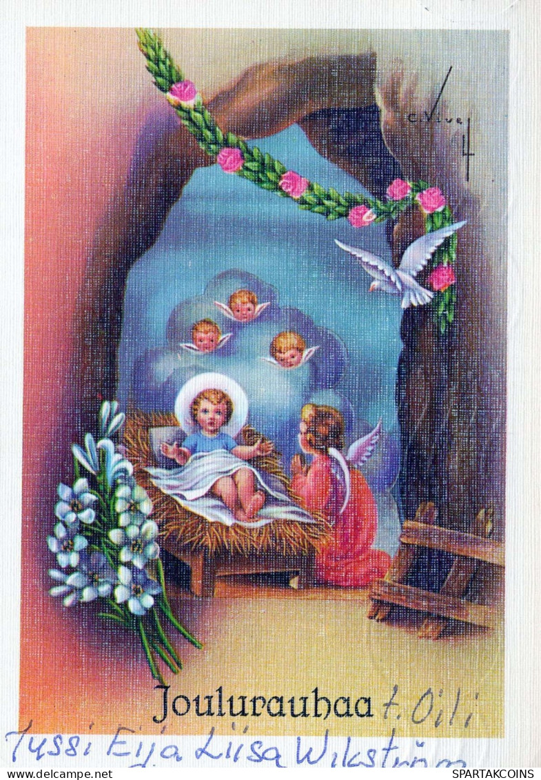 ENGEL Weihnachten Jesuskind Vintage Ansichtskarte Postkarte CPSM #PBP291.DE - Engel