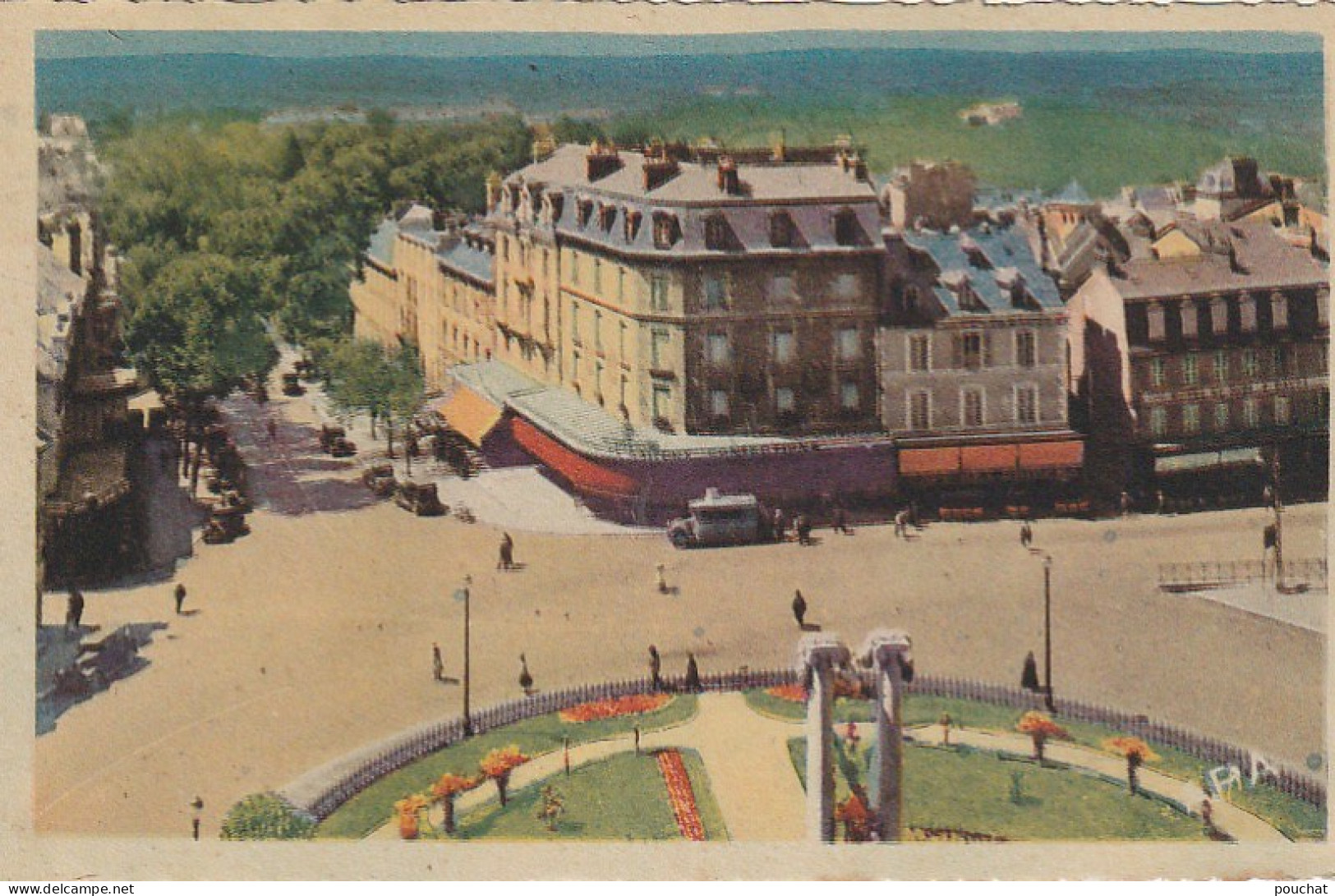 OP 22-(12)RODEZ - VUE PANORAMIQUE SUR L' AVENUE VICTOR HUGO - CARTE COLORISEE - 2 SCANS - Rodez