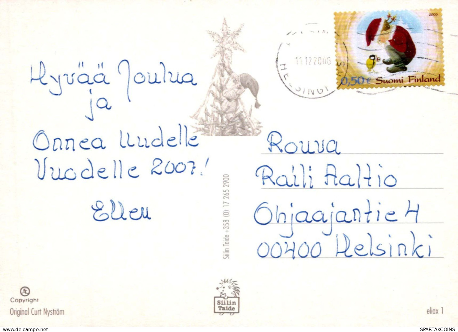 WEIHNACHTSMANN SANTA CLAUS Neujahr Weihnachten Vintage Ansichtskarte Postkarte CPSM #PBL560.DE - Santa Claus